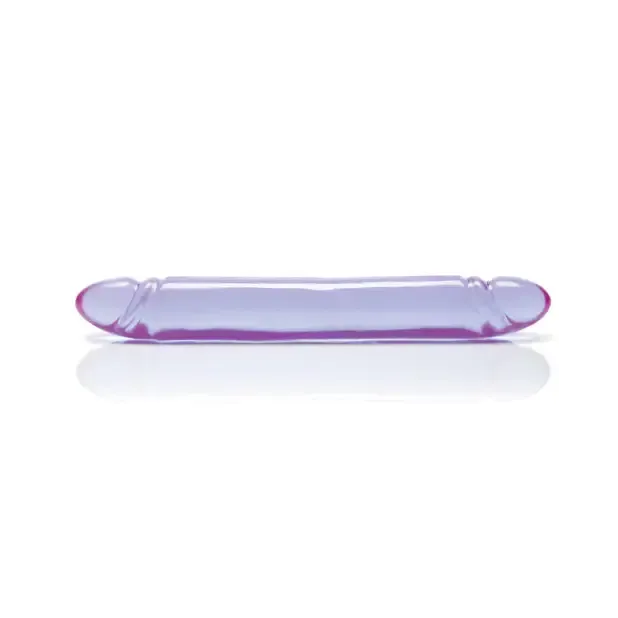 12" Reflective Gel Smooth Double Dong - Lavender