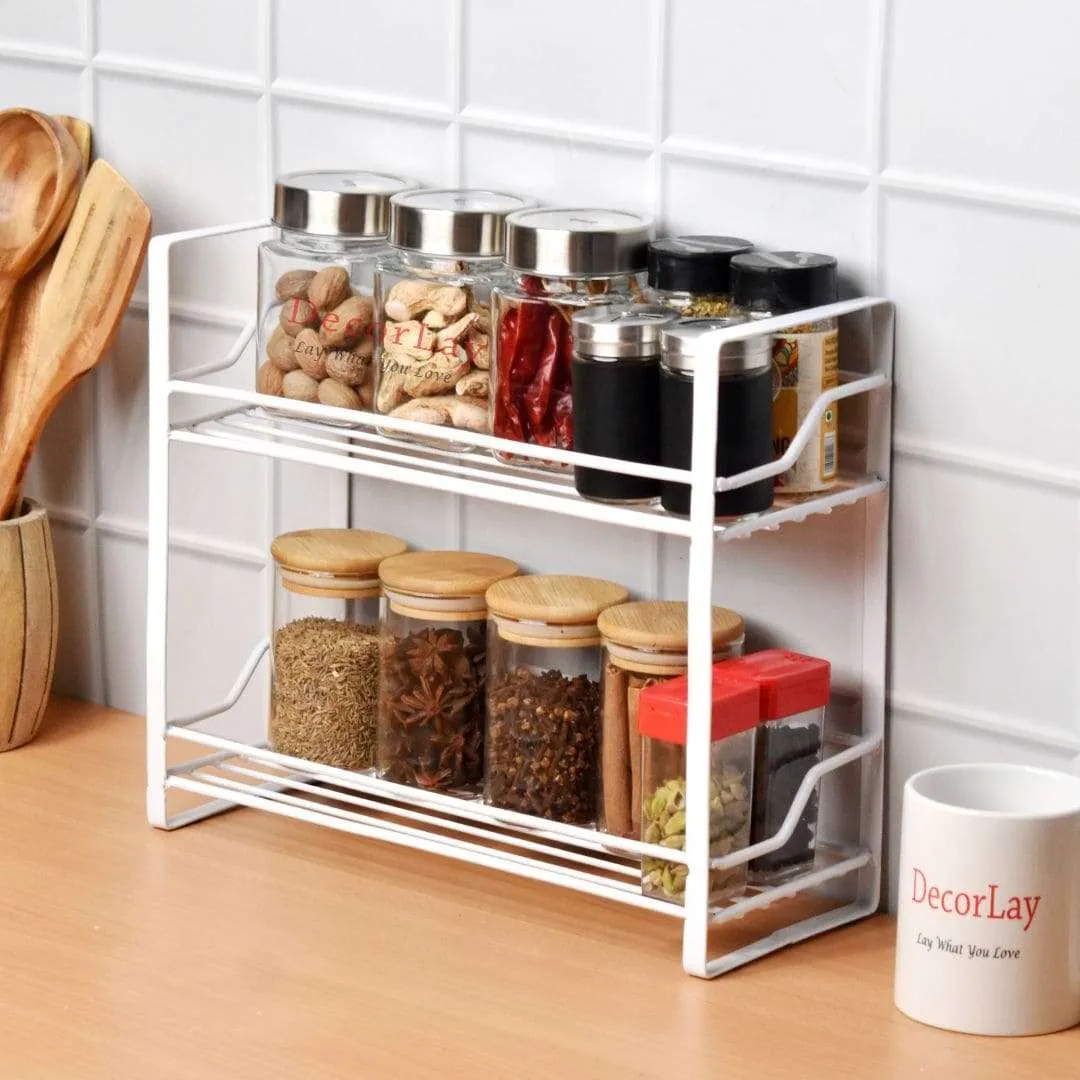 2-Tier Space Saving Spice Storage Organizer