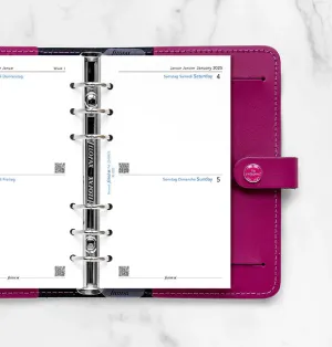 2025 Filofax Refill - 2 Days Per Page, 3 Languages