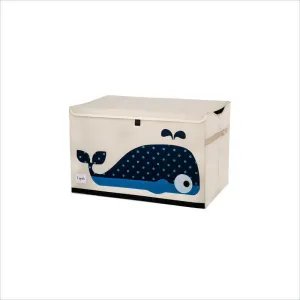 3 Sprouts Whale Toy Chest in Blue