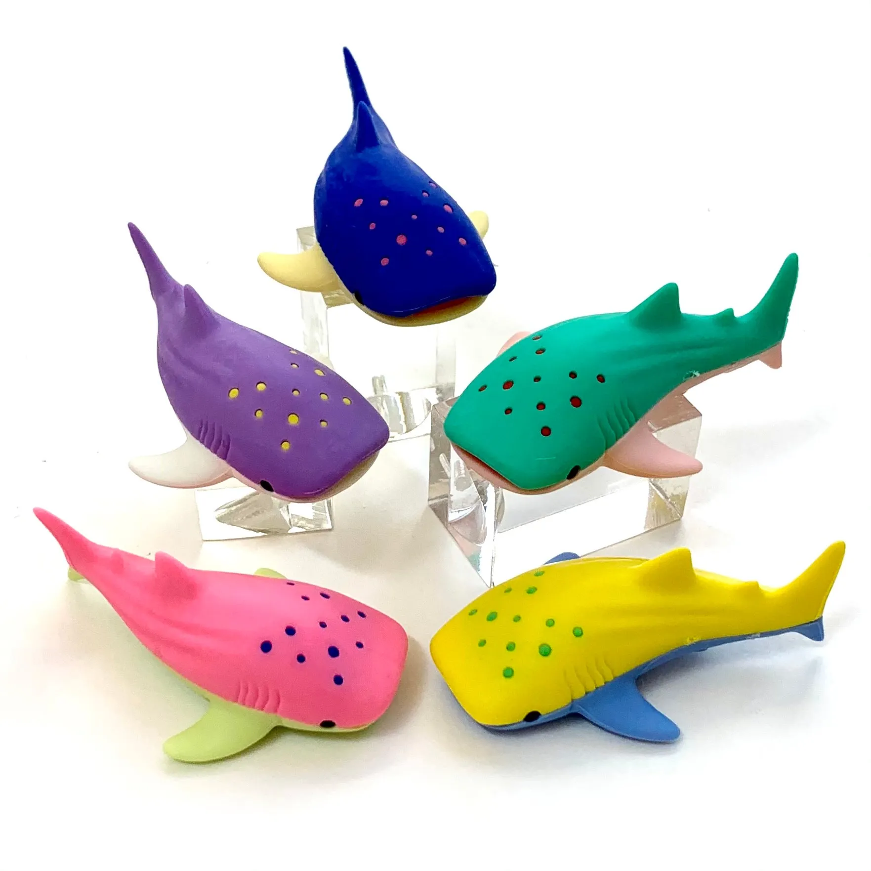 38456 Iwako Colorz Whale Sharks-12 sets of 5 Erasers