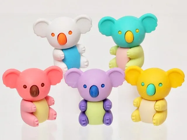 38460 Iwako Colorz Koala -12 sets of 5 Erasers