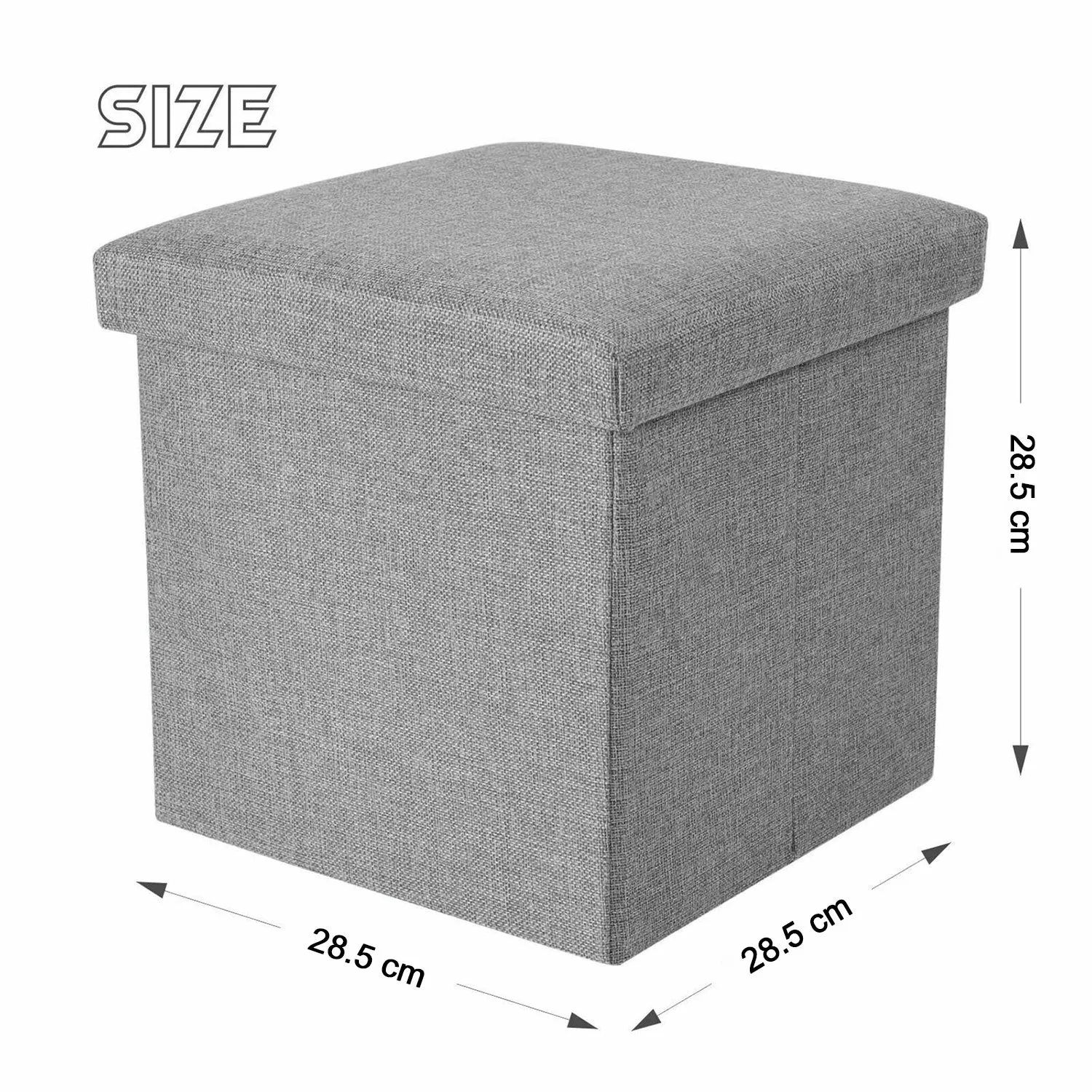 4986 Living Room Cube Shape Sitting Stool with Storage Box. Foldable Storage Bins Multipurpose Clothes, Books, and Toys Organizer with Cushion Seat (multicolor )