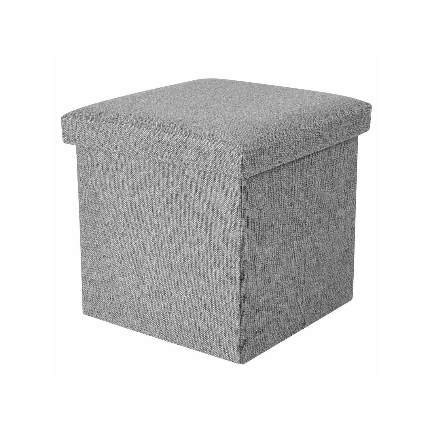 4986 Living Room Cube Shape Sitting Stool with Storage Box. Foldable Storage Bins Multipurpose Clothes, Books, and Toys Organizer with Cushion Seat (multicolor )