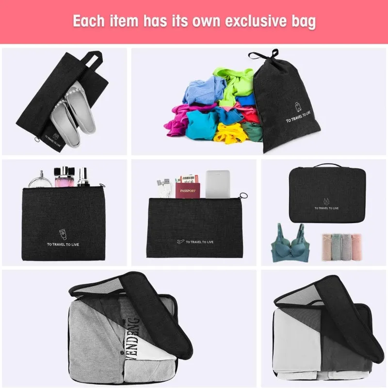 7Pcs Set Travel Compact Packing Organizers