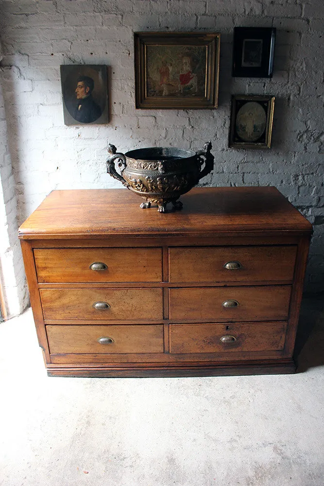 A Fine Quality Victorian Mahogany Six-Drawer Shop Counter c.1870-80