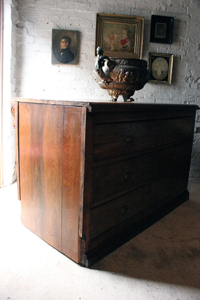 A Fine Quality Victorian Mahogany Six-Drawer Shop Counter c.1870-80