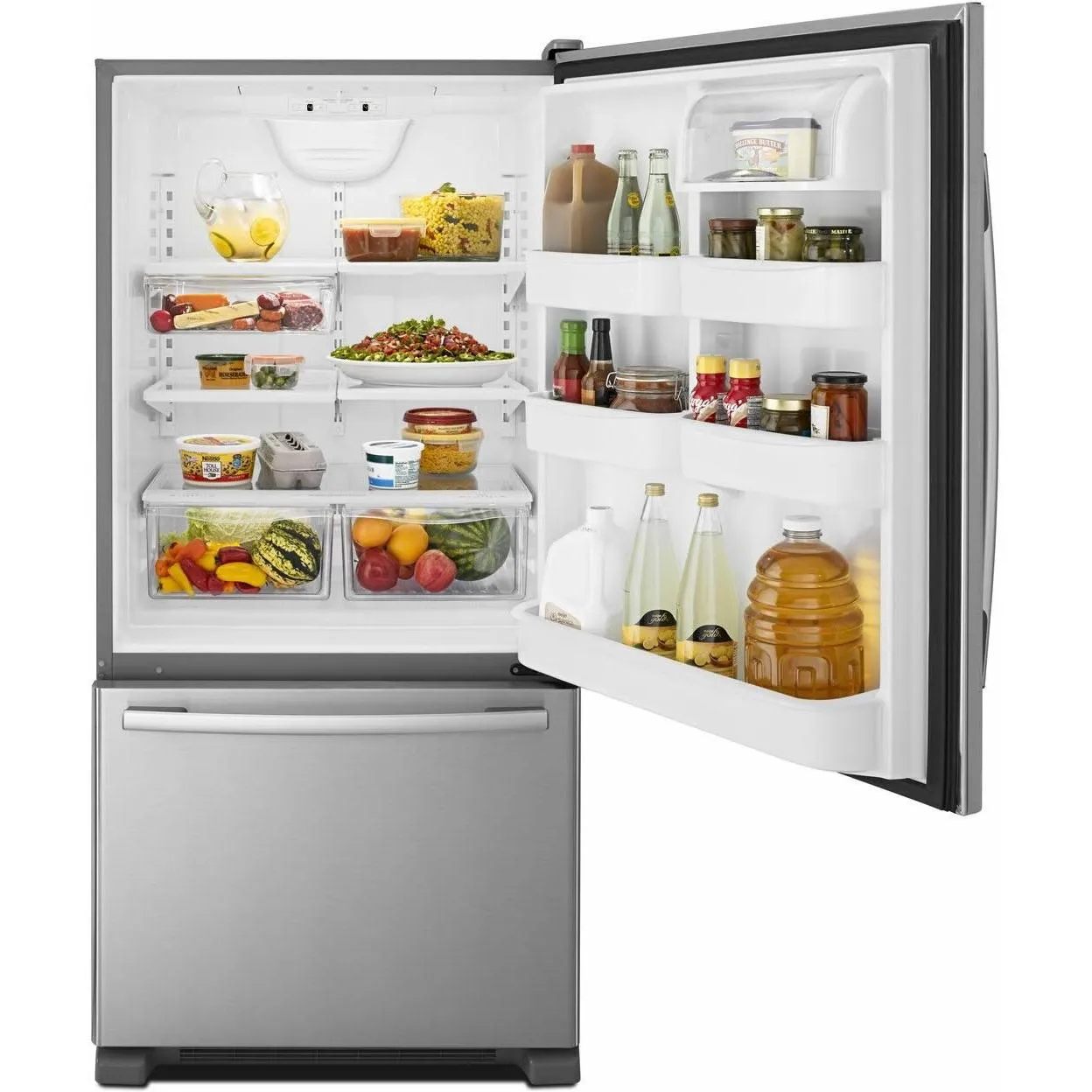 Amana 33in 22cu.ft. Bottom Mount Freezer Refrigerator ABB2224BRM