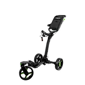 AXGLO Push Cart 3-Wheel Trolley (Black/Green)