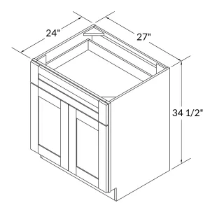 Base Kitchen Cabinet B27 Shaker Toffee 27 in. width 34.5 in. height 24 in. depth