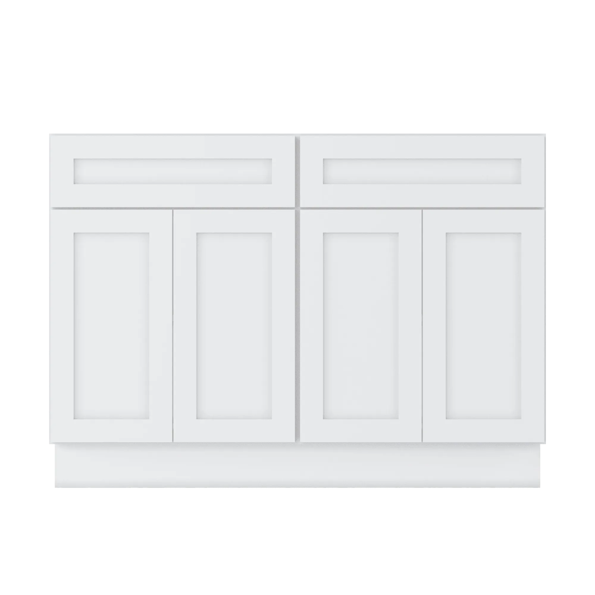 Base Kitchen Cabinet B48 Alpina White LessCare 48 in. width 34.5 in. height 24 in. depth