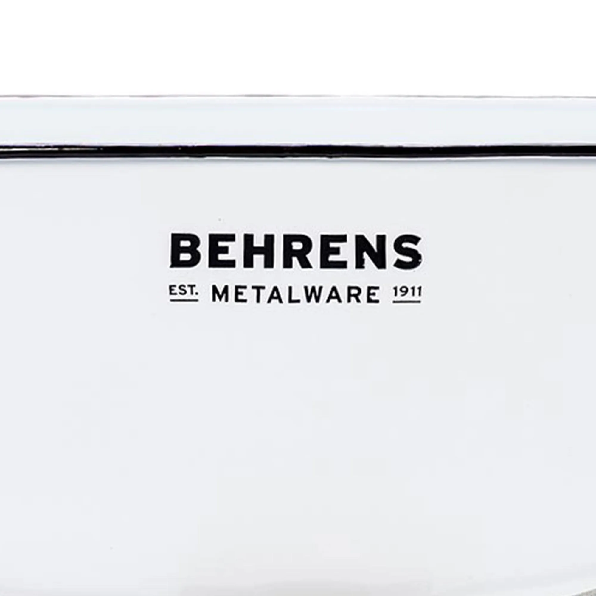 Behrens 3.25 Gal Rectangular Galvanized Steel Cleaning Pail with Handle, White