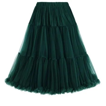 Bottle Green EXTRA VOLUME Net Vintage Rockabilly 50s Petticoat Skirt