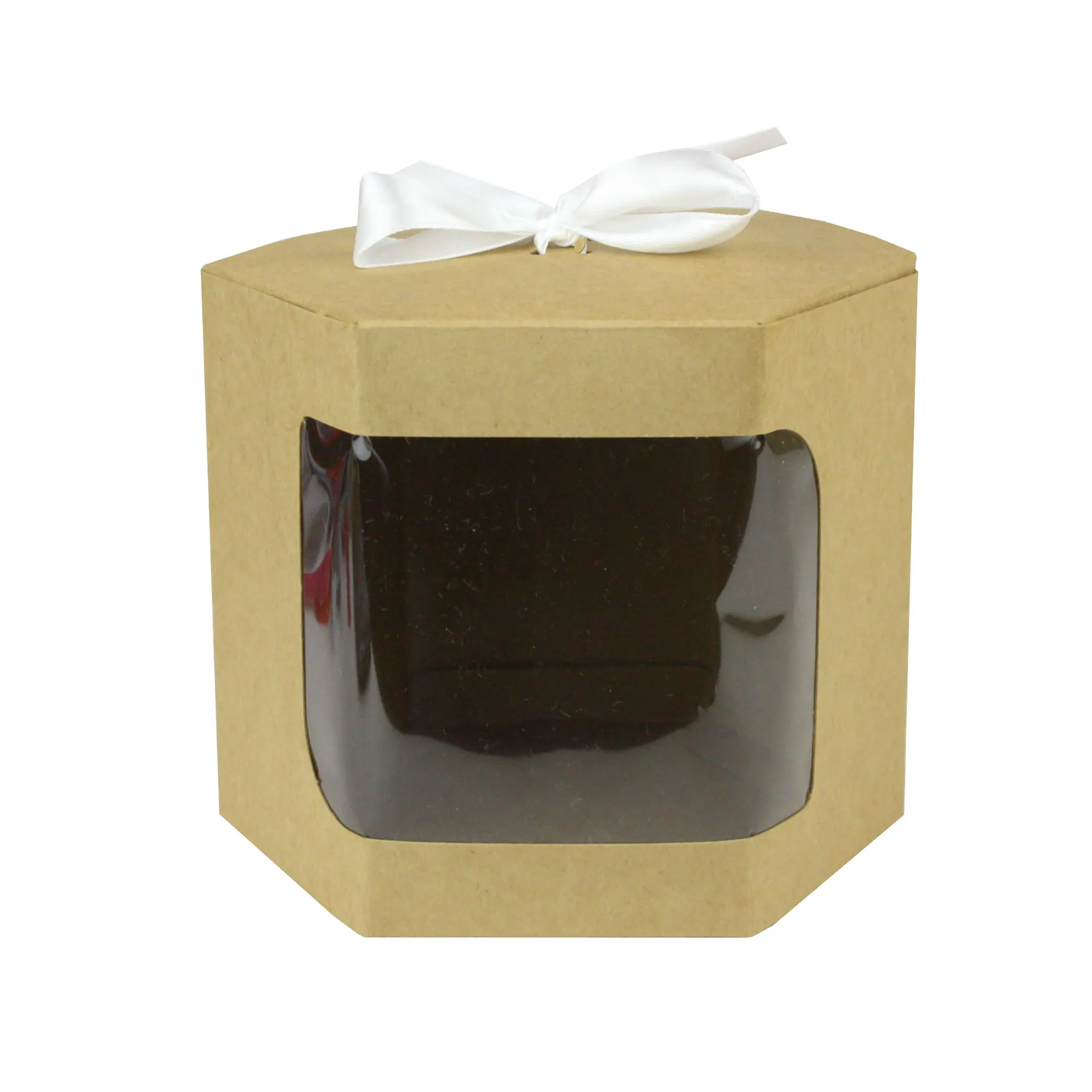 Brown Hexagon Kraft Gift Boxes Pack of 12 (Sizes Available)