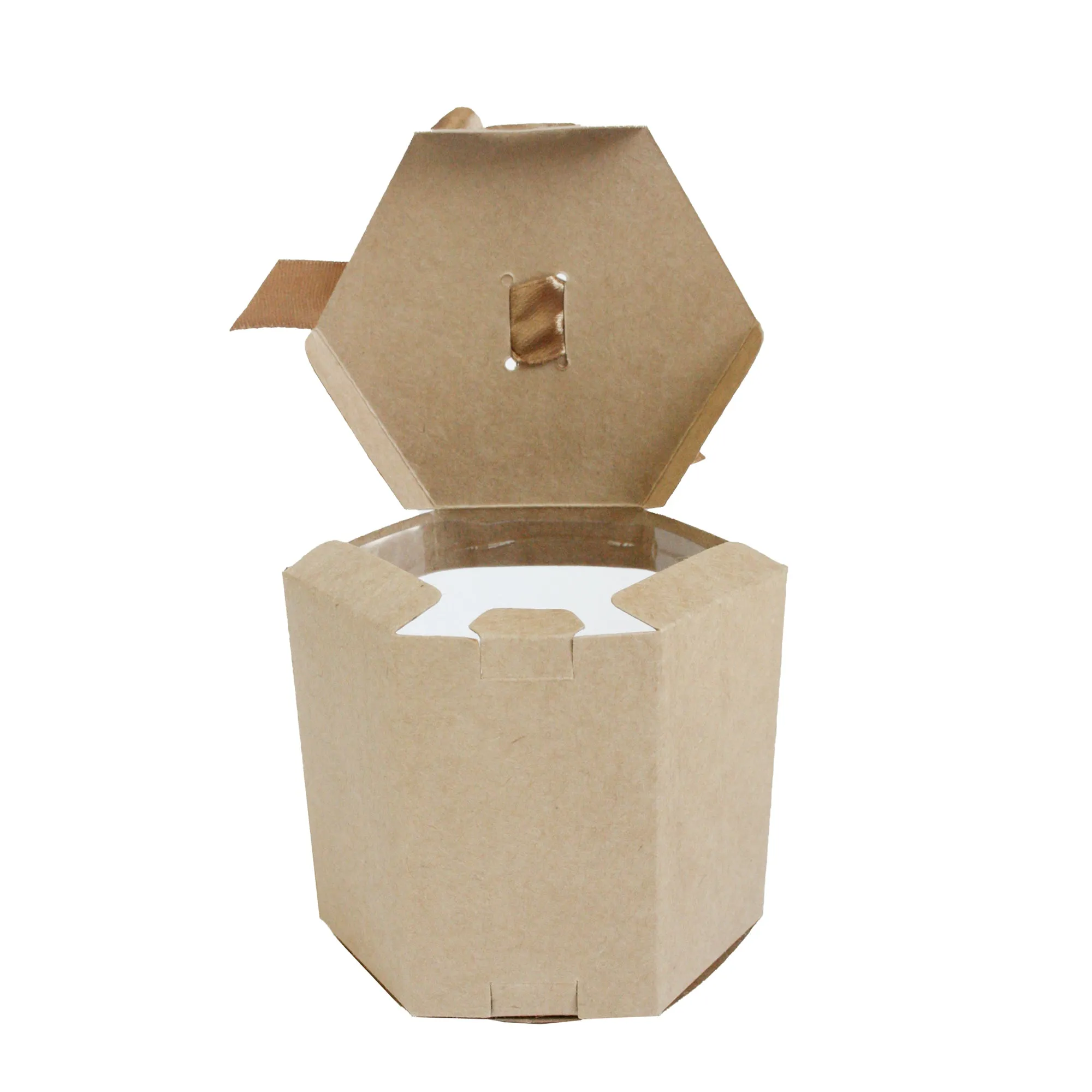 Brown Hexagon Kraft Gift Boxes Pack of 12 (Sizes Available)