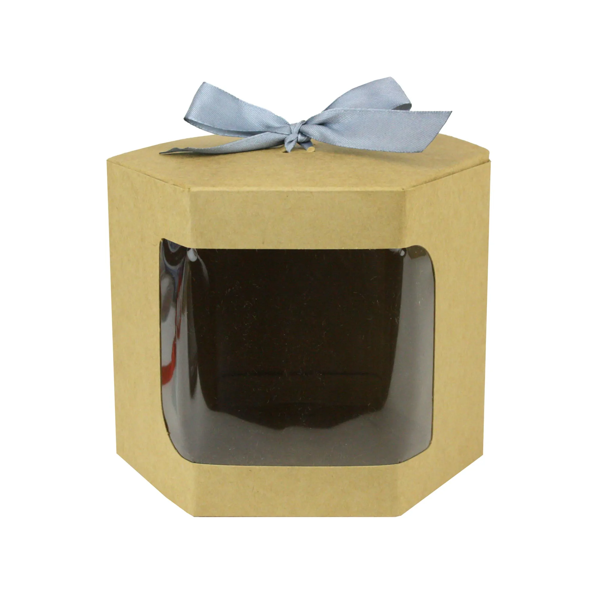 Brown Hexagon Kraft Gift Boxes Pack of 12 (Sizes Available)