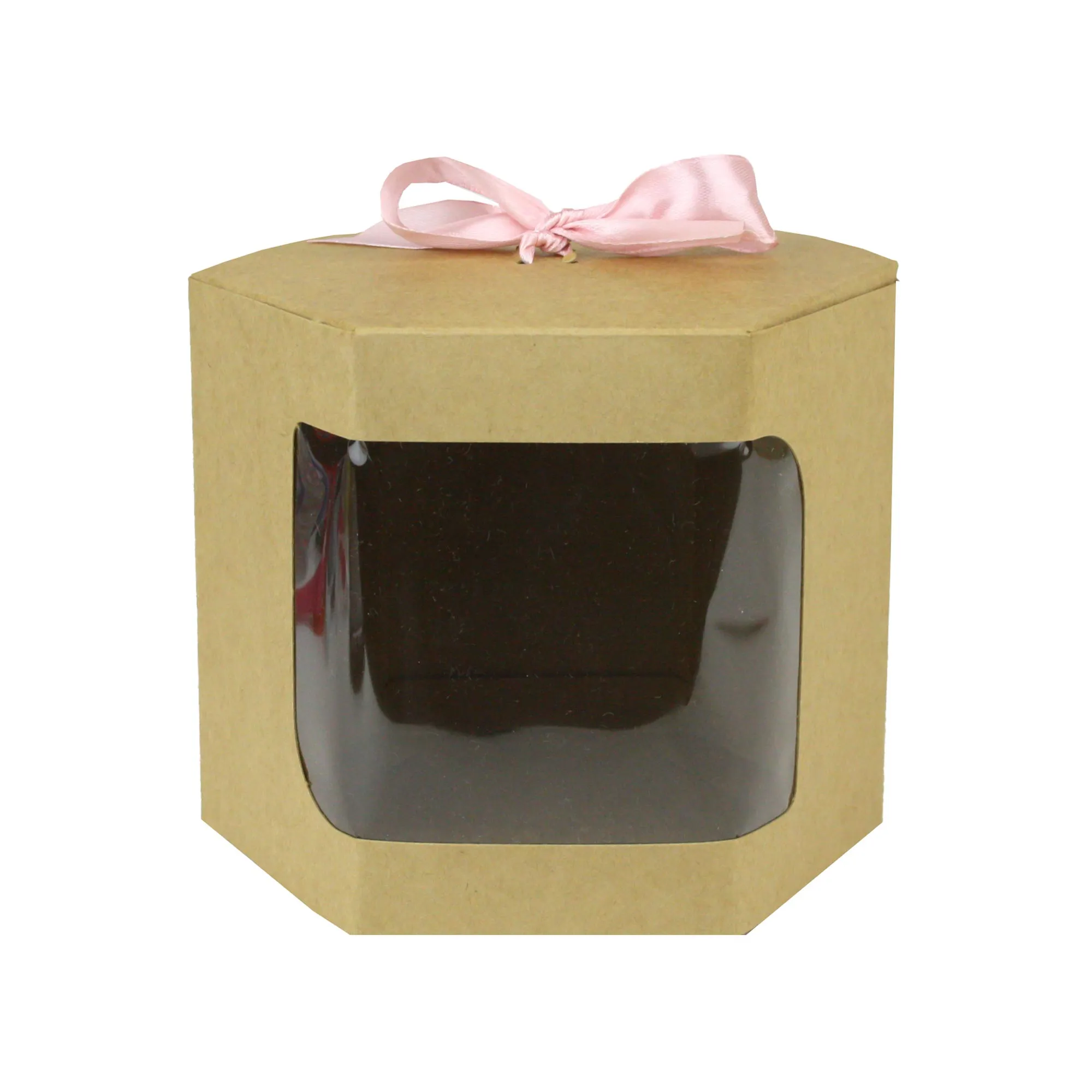 Brown Hexagon Kraft Gift Boxes Pack of 12 (Sizes Available)