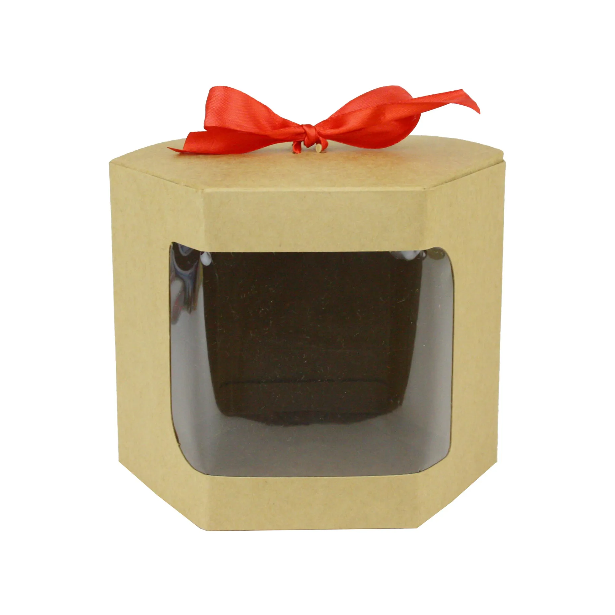 Brown Hexagon Kraft Gift Boxes Pack of 12 (Sizes Available)