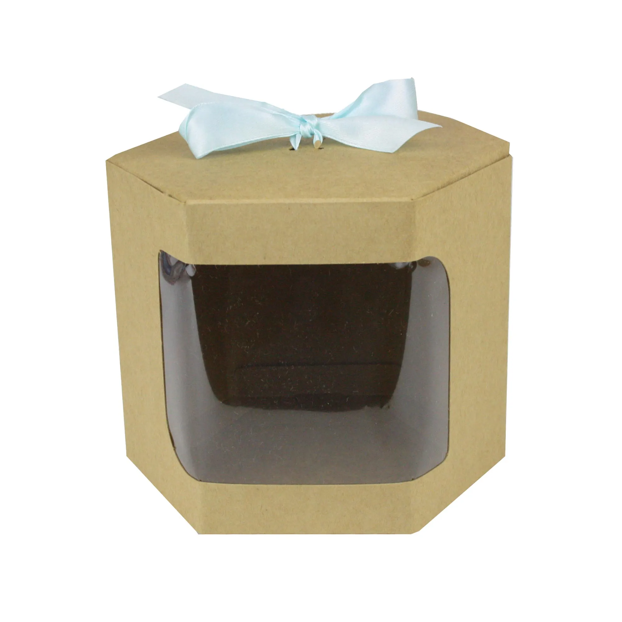 Brown Hexagon Kraft Gift Boxes Pack of 12 (Sizes Available)