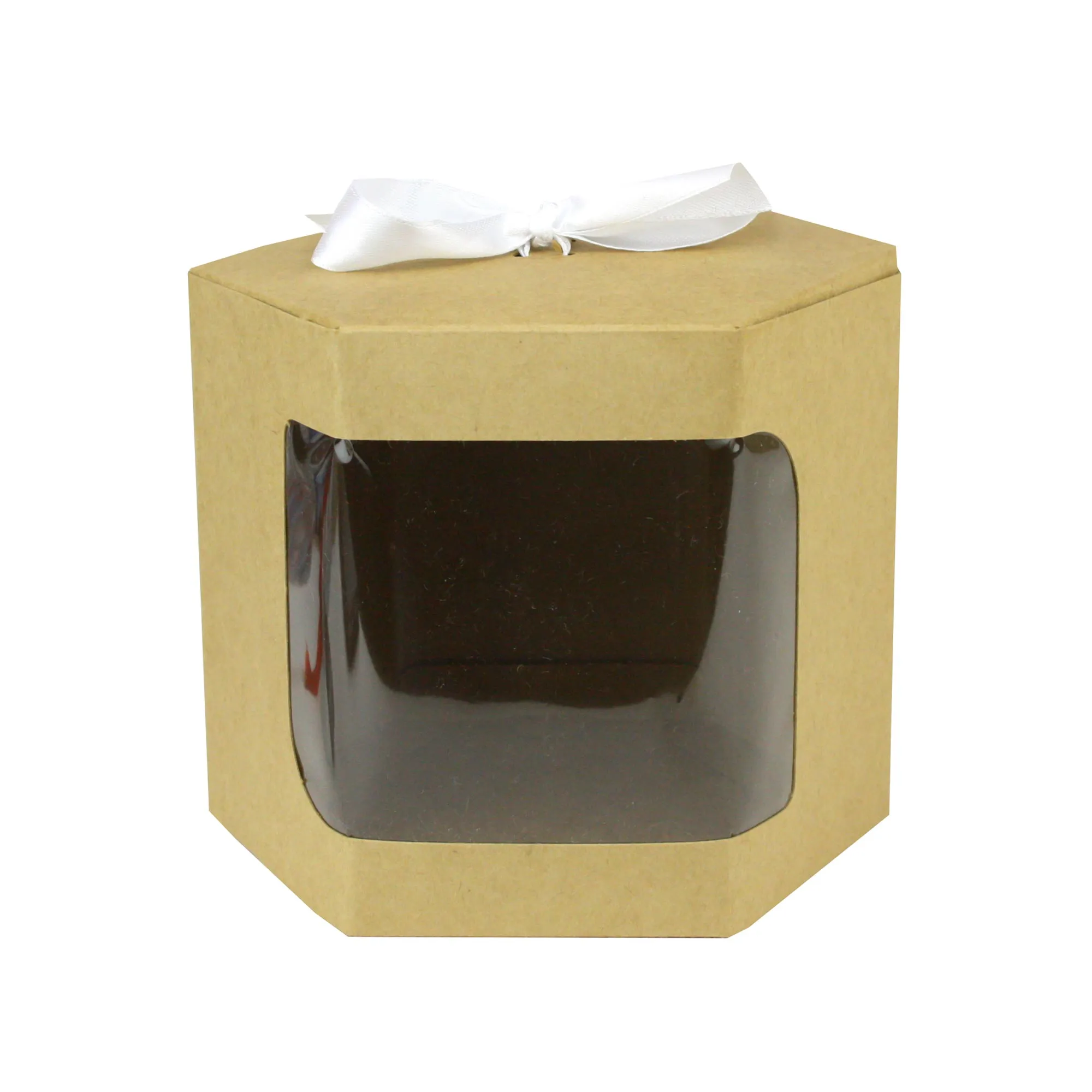 Brown Hexagon Kraft Gift Boxes Pack of 12 (Sizes Available)