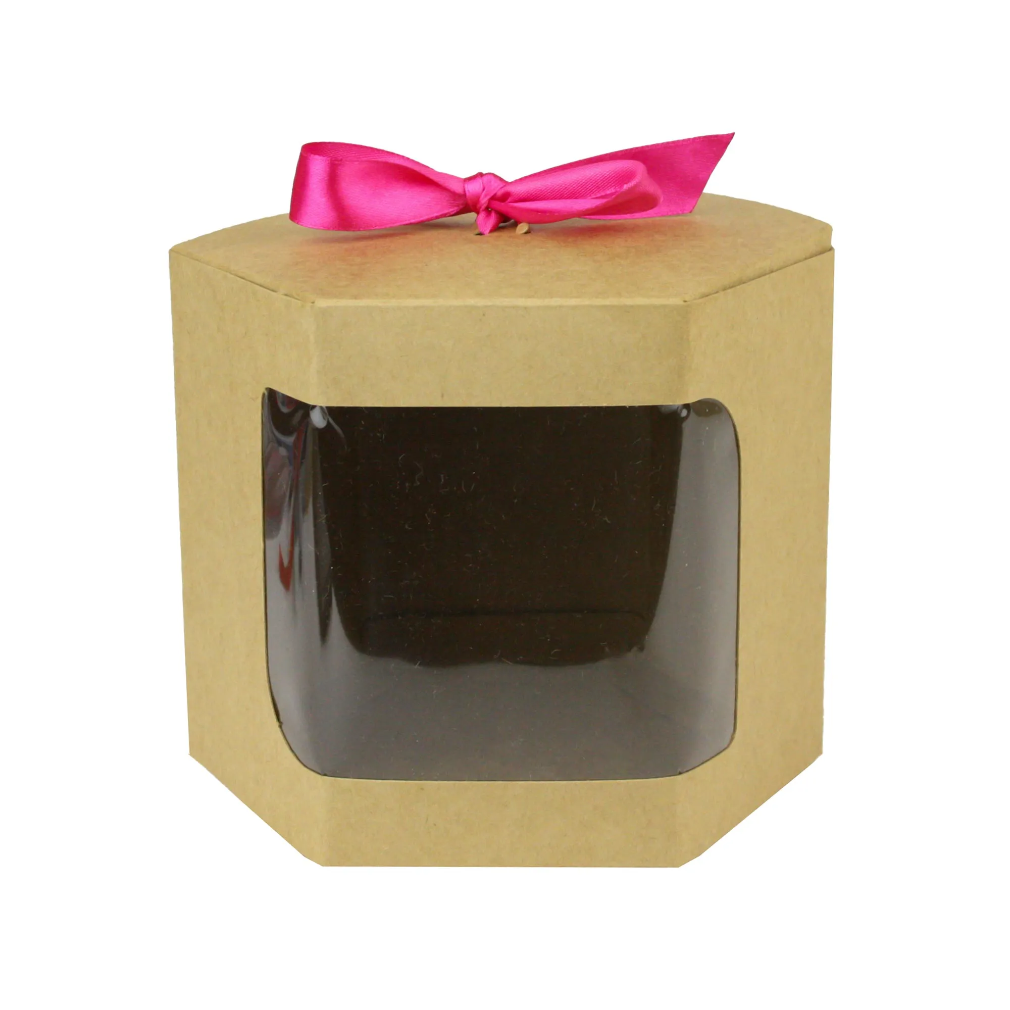 Brown Hexagon Kraft Gift Boxes Pack of 12 (Sizes Available)