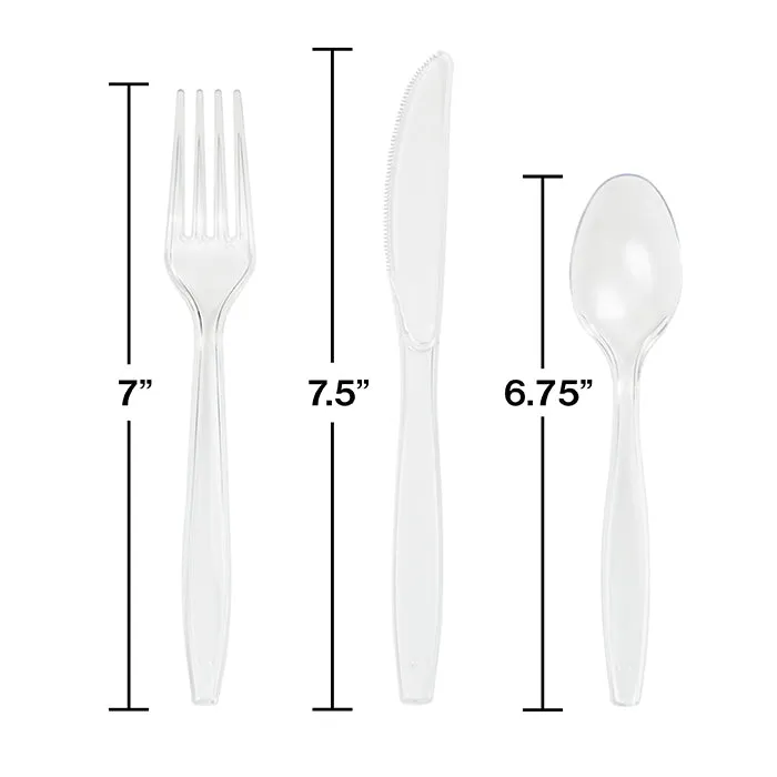 Bulk Clear Value Friendly Assorted Plastic Cutlery (216 per Case)