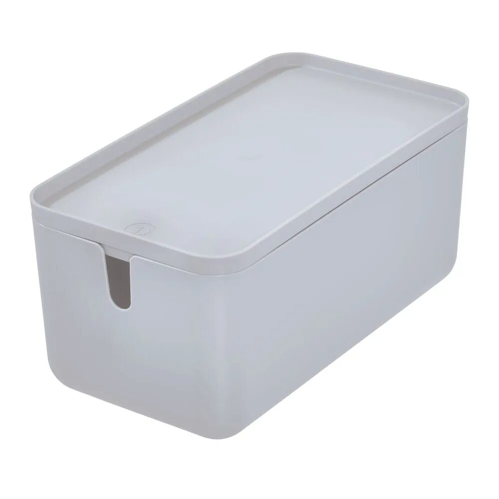 CADE LIDDED STORAGE BIN GREY