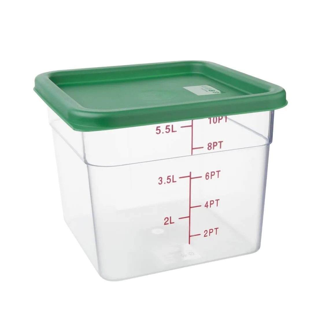 CF047 Vogue Square Food Storage Container Lid Green Medium