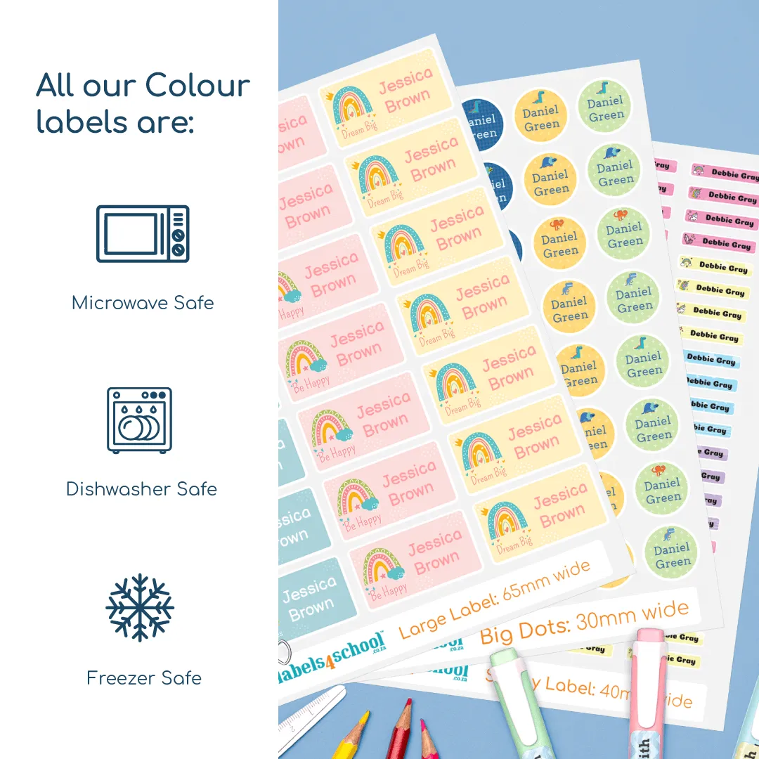 Colour Large Labels - Designer themes