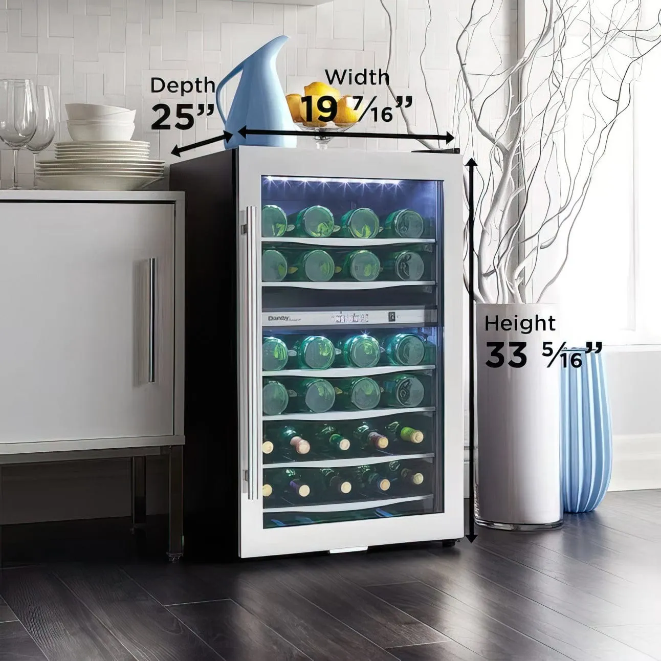 Danby 19.44'' width 38 Bottle Dual Zone Free-standing Wine Refrigerator