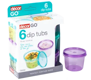 Décor Go™ Dressing Tubs 75ml – 6 Pack