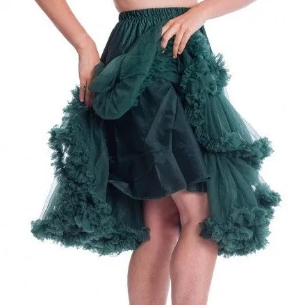 EXTRA LONG Full Bottle Green Net Vintage Rockabilly 50s Petticoat Skirt