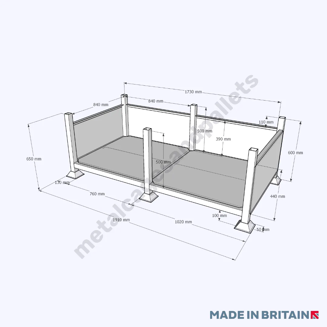 Extra Wide Open Front Stillage