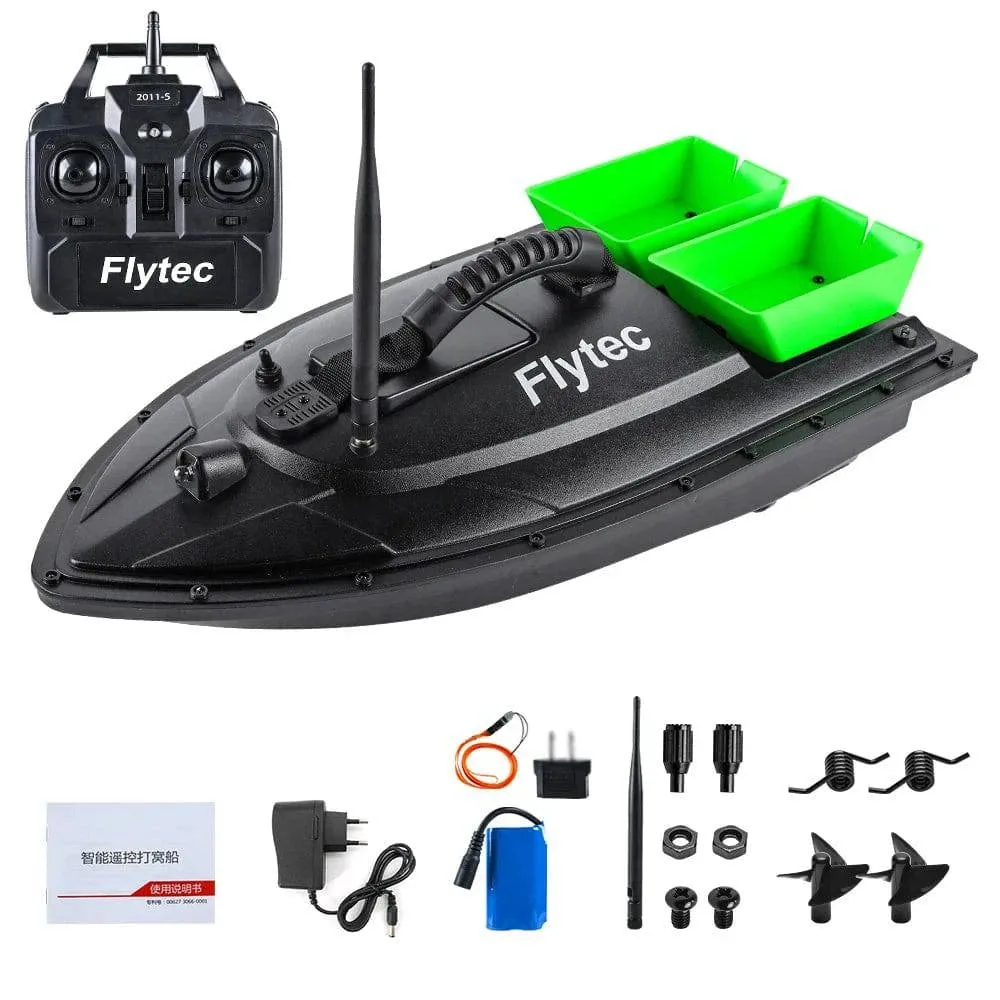 Fishing Bait Boat 500m Remote Control Bait Boat Dual Motor Fish Finder 1.5KG Loading with LED Light for Outdoor Fishing