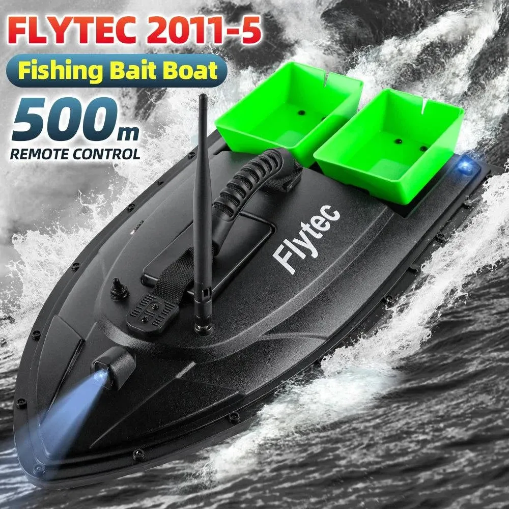 Fishing Bait Boat 500m Remote Control Bait Boat Dual Motor Fish Finder 1.5KG Loading with LED Light for Outdoor Fishing