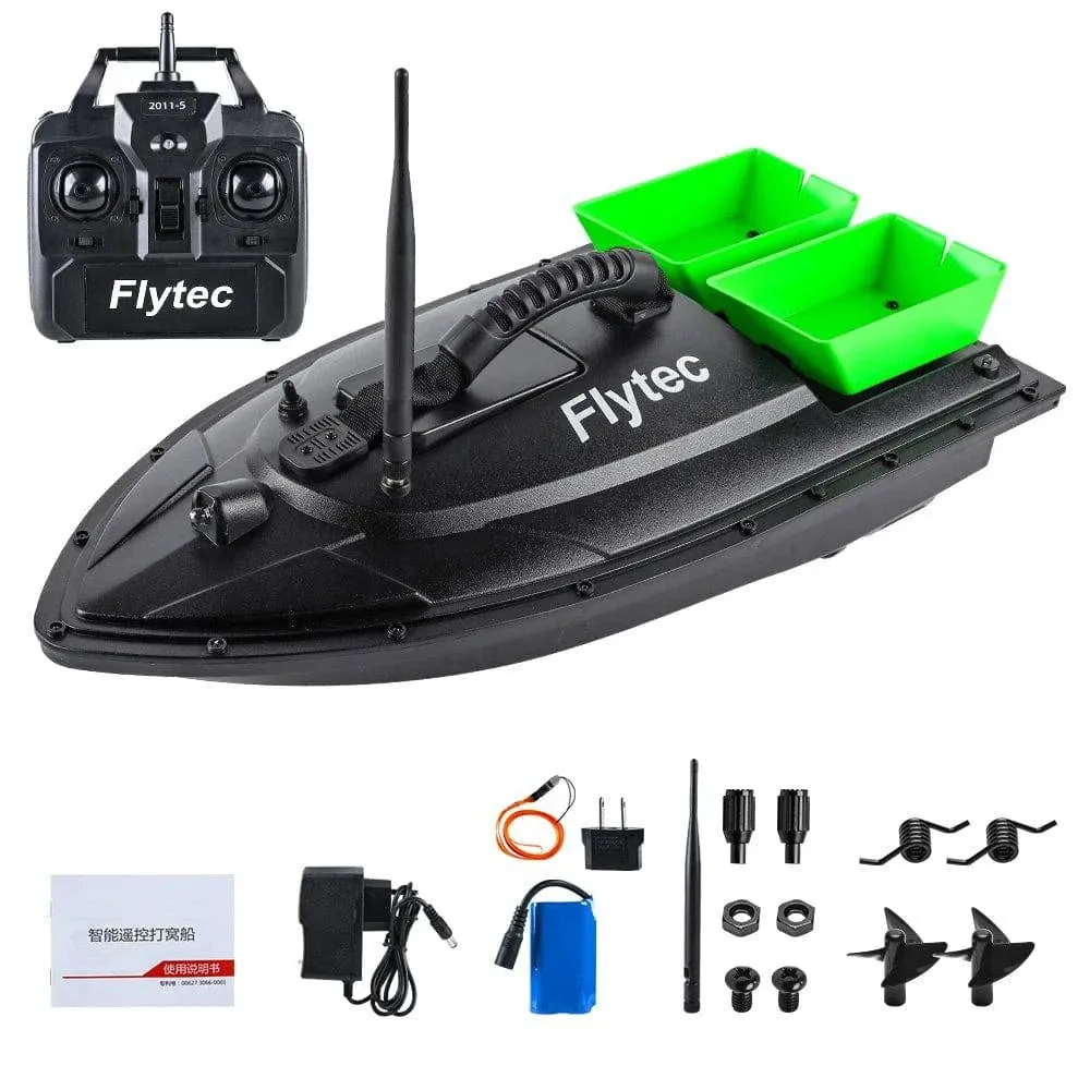 Fishing Bait Boat 500m Remote Control Bait Boat Dual Motor Fish Finder 1.5KG Loading with LED Light for Outdoor Fishing