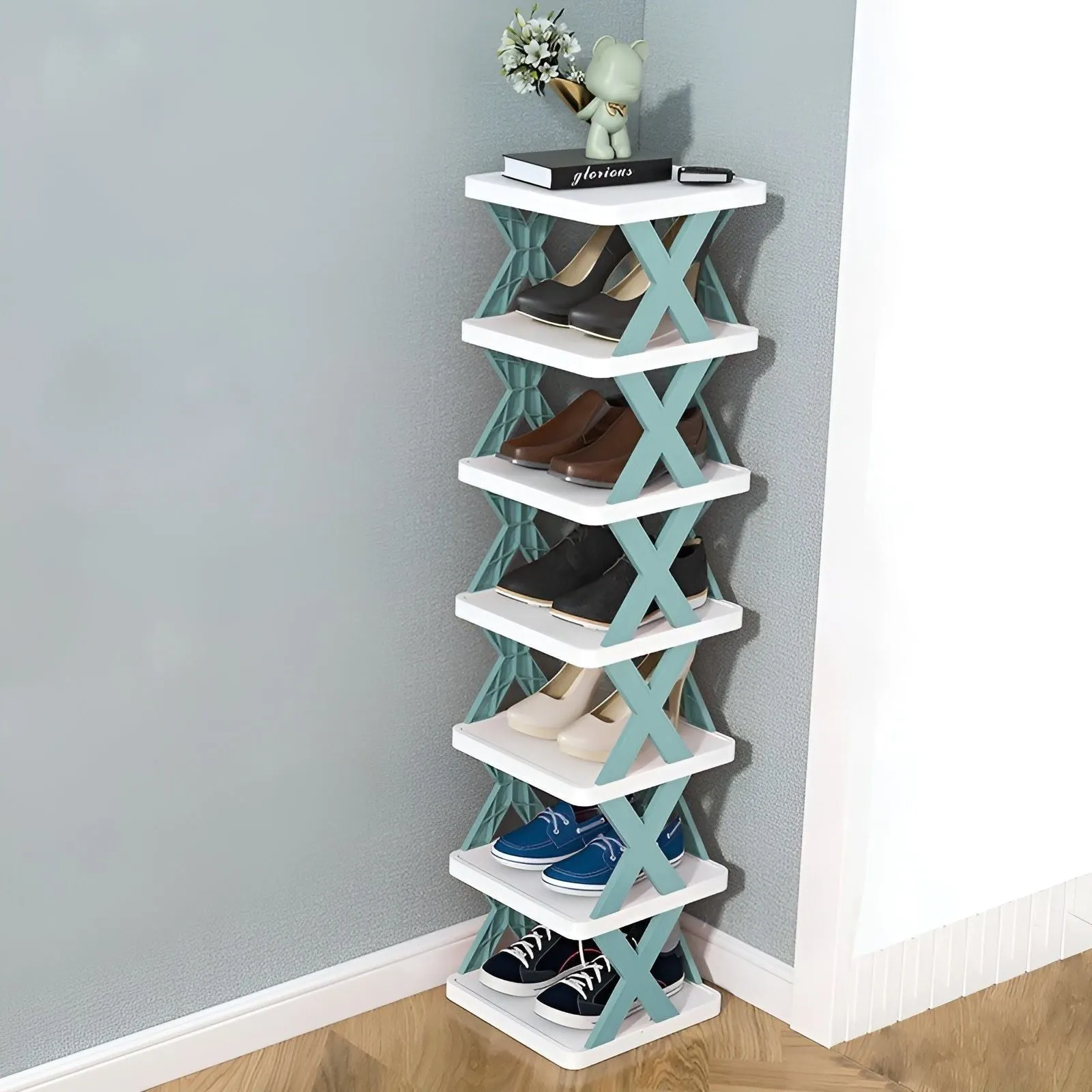 FlexiRack Schuh-Organizer - Multifunktionales Mehrschichtiges Faltbares Schuhregal