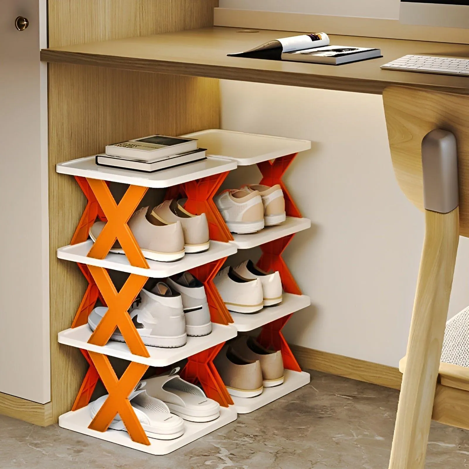 FlexiRack Schuh-Organizer - Multifunktionales Mehrschichtiges Faltbares Schuhregal