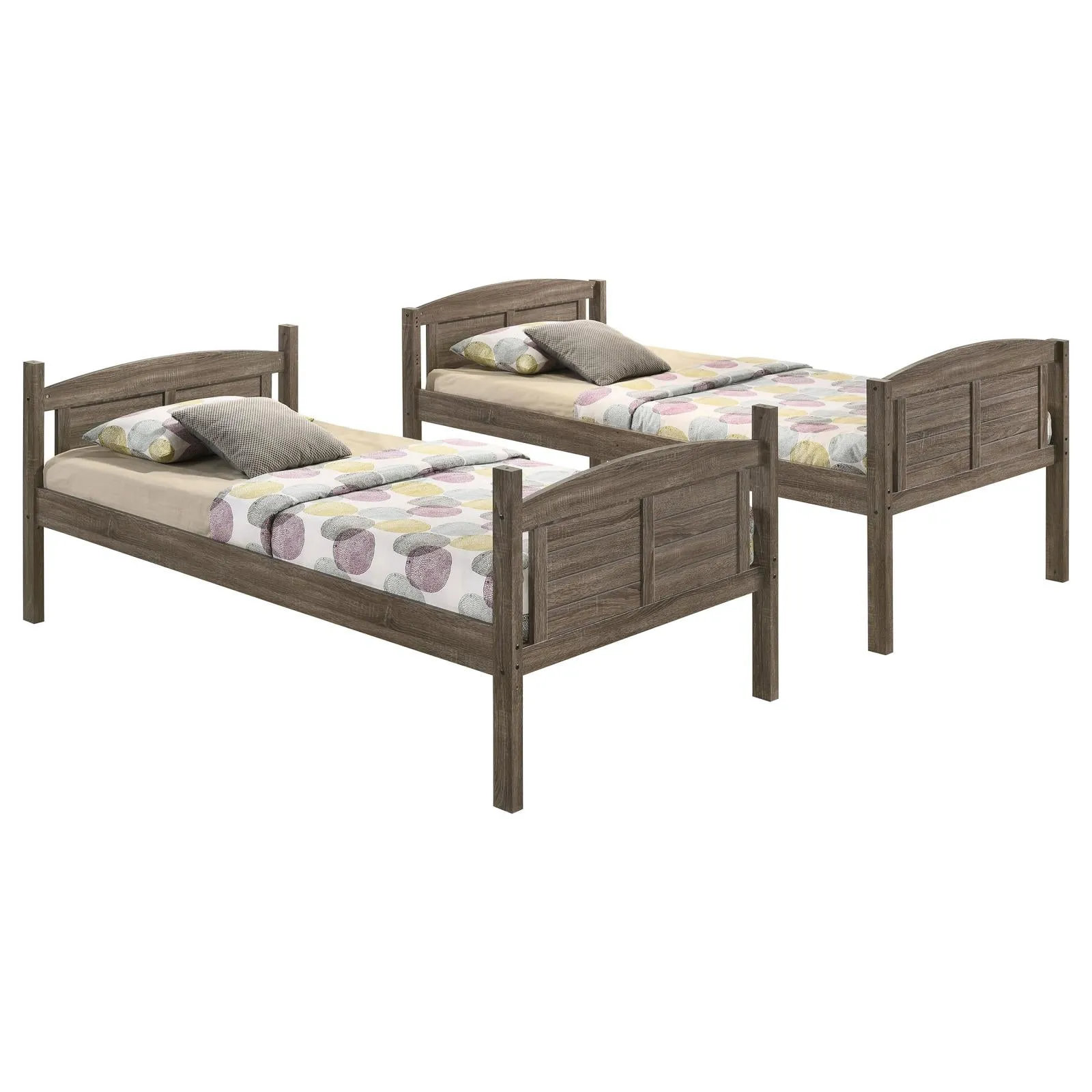 Flynn Weathered Brown Twin over Twin Bunk Bed