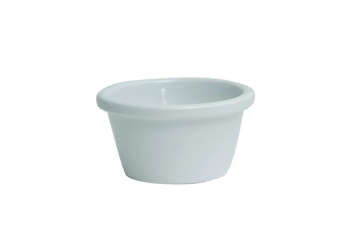 Genware S275-02 Ramekin 1.5oz Smooth White 63 x 39mm - Pack of 24