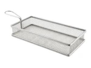 Genware SVBL2613 Large Rect. Serving Basket 26X13X4.5cm - Pack of 6