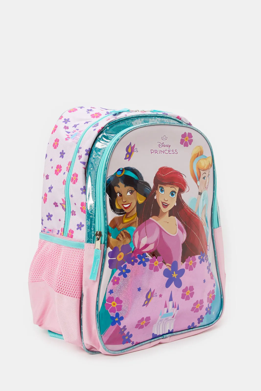 Girls Pink Princess Sweet In The Heart Print Backpack