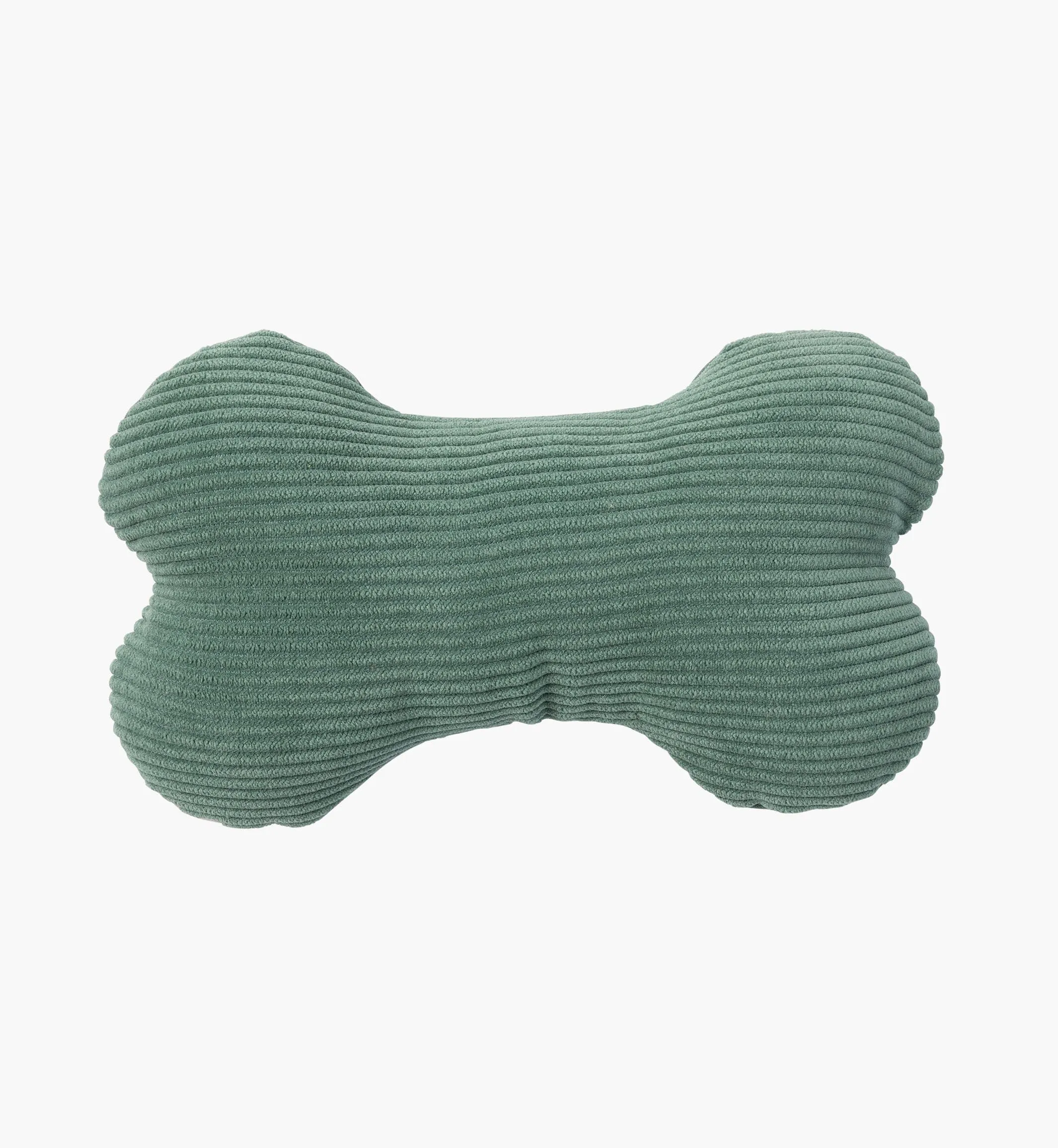 Green Corduroy & Cotton Plush Bone Dog Toy – Soft, Durable & Fun