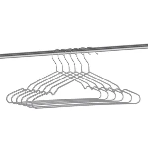 HA71537, Simpli Furnished - 10Pk Non-Slip Hangers - Silver