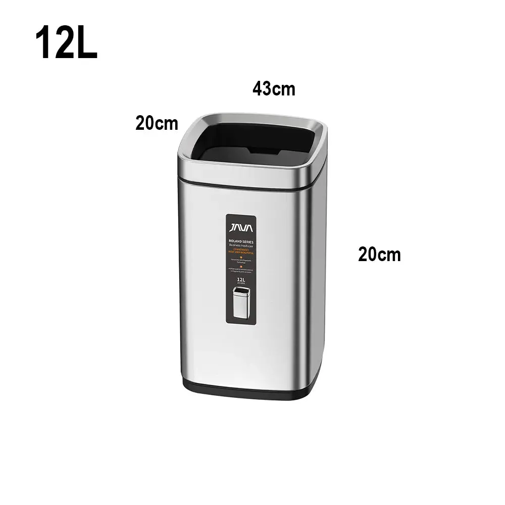 JAVA Dustbin | ROLAND | JH8861 | 12L | Open Top Waste Bin | Trash Bin | Dustbin for Kitchen