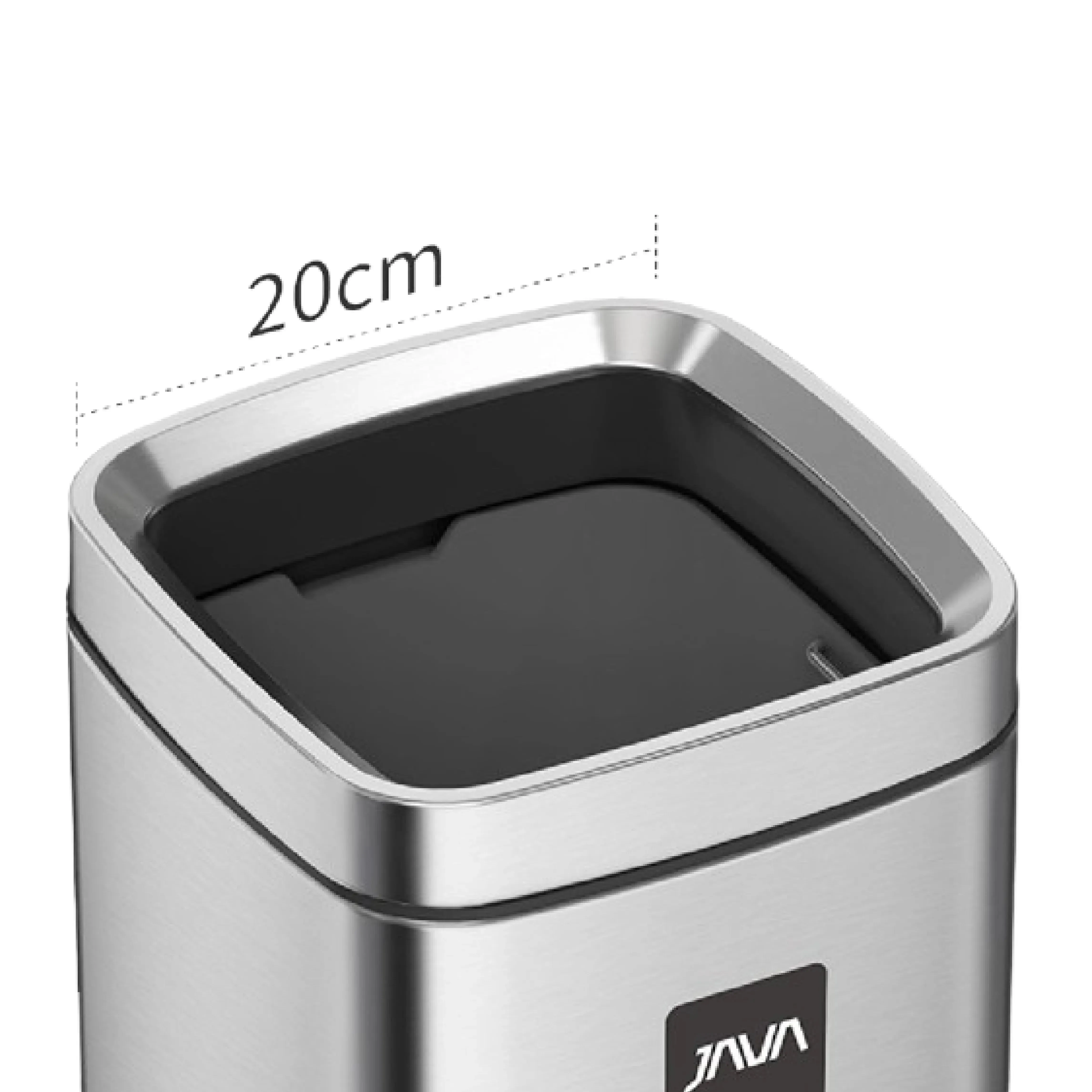 JAVA Dustbin | ROLAND | JH8861 | 12L | Open Top Waste Bin | Trash Bin | Dustbin for Kitchen