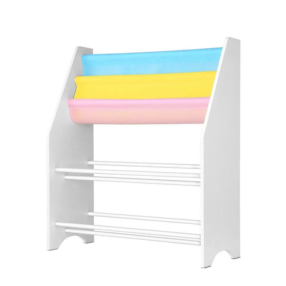 Keezi Kids Bookcase Childrens Bookshelf Toy Storage Organizer 2 Tiers Shelves