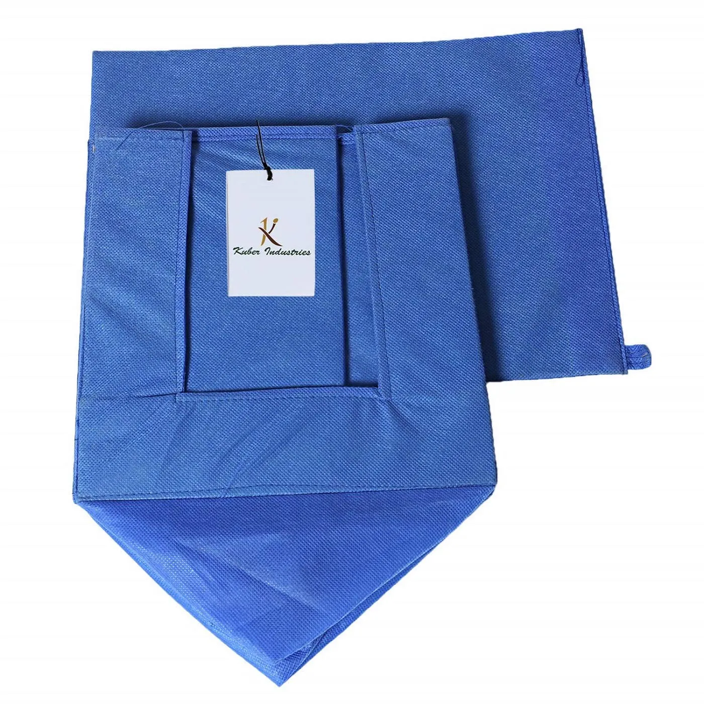 Kuber Industries 2 Piece Non Woven Shirt Stacker Wardrobe Organizer Set, Blue (CTKTC2986)