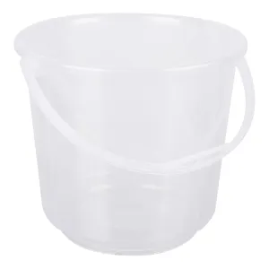 Kuber Industries Bucket | Plastic Bucket for Mopping | Bucket for Cleaning | Storage Container Bucket | Water Storage Bucket | Bathroom Bucket | Plain Bucket | 7 LTR | Transparent