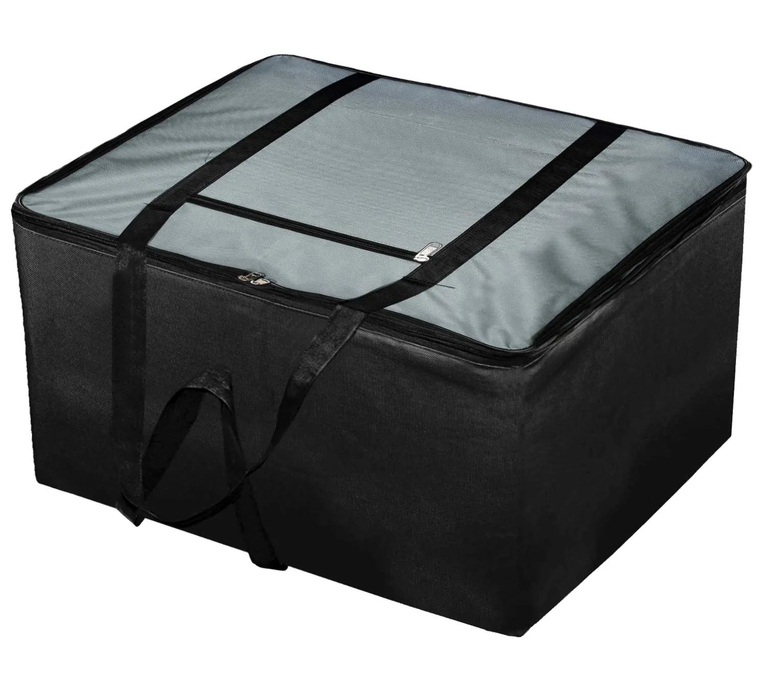 Kuber Industries Large Size Foldable Travel Duffle Bag, Underbed Storage Bag(Grey & Black)-Pack of 2 (F_26_KUBMART016735)